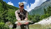 Ian and Co, Rainbow trout May L, Slovenia fly fishing